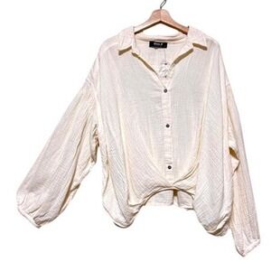 Anthropologie Saturday Sunday Tan Geometric Knit Open Front Blazer Jacket Medium